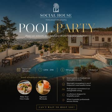 Cover Image for Hospitality Pool Party!