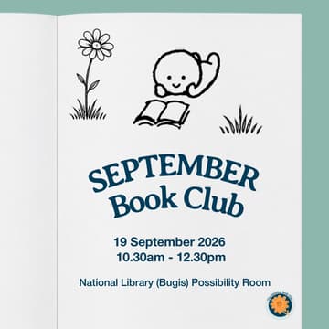 Cover Image for The Saturday Book Club Sept 2026 Session (Bugis)