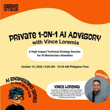 Cover Image for [AI 200-ADV] Private 1-on-1 AI Advisory with Vince Loremia