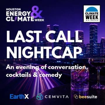 Cover Image for Houston Energy & Climate Week NIGHTCAP Cocktails & Comedy with EarthX, Cemvita & The Bee Suite