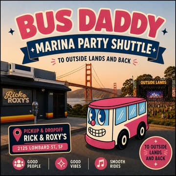 Cover Image for Outside Lands Party Shuttle 2026 BUS DADDY - Marina (Unoffical)