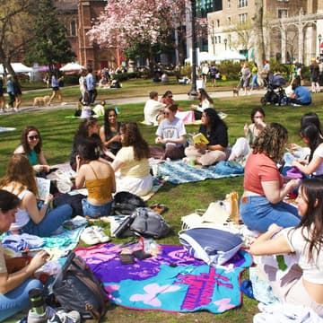 Cover Image for reading in the park w/ blue stoop