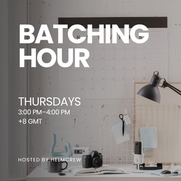 Cover Image for Batching Hour: A free weekly co-working session for founders