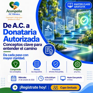 Cover Image for Master Class De A.C. a Donataria Autorizada: conceptos clave para entender el camino