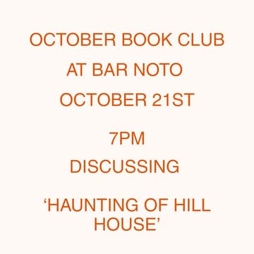 Cover Image for October Book Club - Haunting of Hill House
