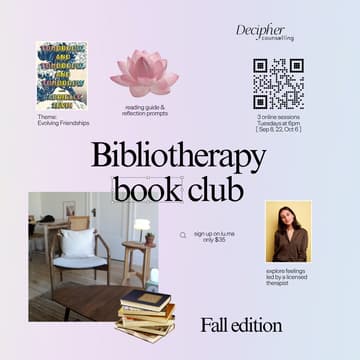 Cover Image for Bibliotherapy Book Club