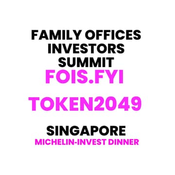Cover Image for 🇸🇬Michelin‑Invest Dinner #1🥂🕯Family Offices Investors Summit 📍Singapore 📍Oct 7 #Token2049🇸🇬