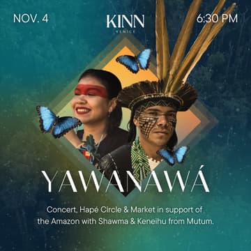 Cover Image for Yawanawá Concert, Hapé Circle & Market Fundraiser