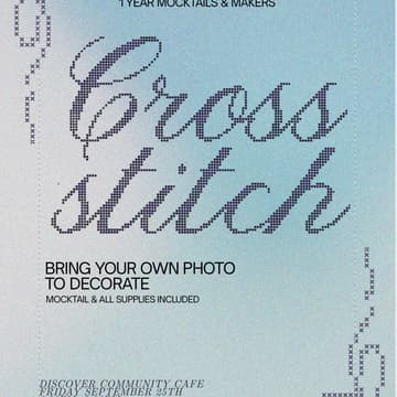Cover Image for Mocktails & Makers: Cross Stitch