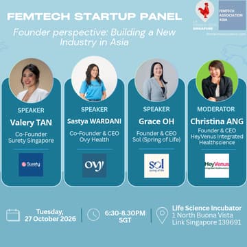 Cover Image for FemTech Association Asia x La FrenchTech Singapore - Panel discussion
