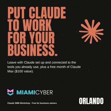 Cover Image for Claude SMB Workshop: Orlando | Free Anthropic Sanctioned Event for Business Owners