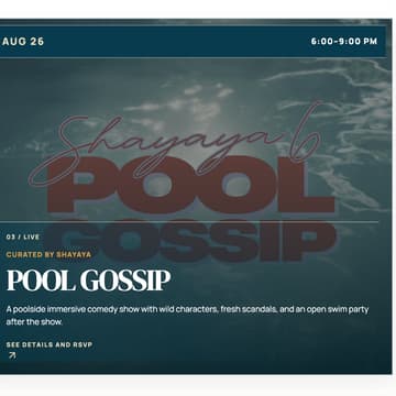Cover Image for POOL GOSSIP COMEDY SHOW