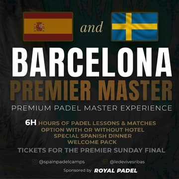 Cover Image for Järfälla Padel Barcelona 2026 Premier Master Finals Camp, 11,12,13 December with FEDE VIVES ACADEMY