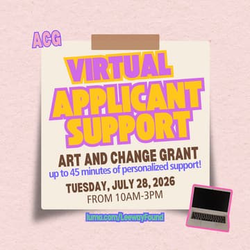 Cover Image for 7/28 Art and Change Grant (ACG) Virtual Applicant Support