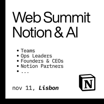 Cover Image for 🎉 Web Summit 2026 Notion Meetup • Lisbon