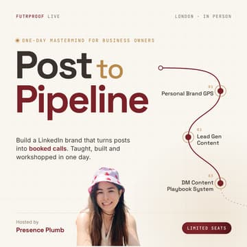 Cover Image for Post to Pipeline: The Founder Brand Mastermind