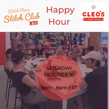Cover Image for Stitch More Stitch Club Cleo's Happy Hour Take Over- Brooklyn, NY