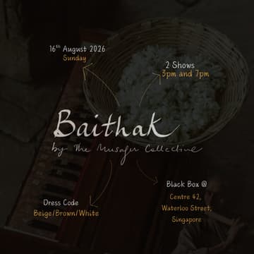Cover Image for Baithak by The Musafir Collective | 16 Aug, 7pm