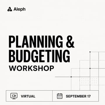 Cover Image for Aleph Planning & Budgeting Workshop: Virtual