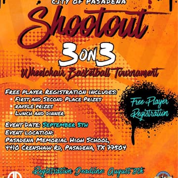 Cover Image for City of Pasadena Shootout 3 on 3 Wheelchair Basketball Tournament