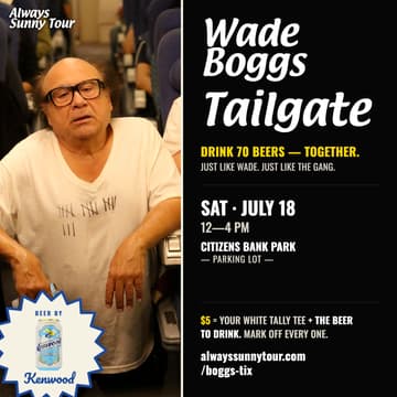 Cover Image for The Gang Beats Boggs: The Always Sunny Wade Boggs Phillies Tailgate