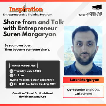 Cover Image for ETP Summer: Share from and Talk with Entrepreneur Suren Margaryan