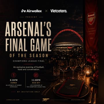 Cover Image for Dinner + Live Watch Party: Arsenal’s Final Game of The Season