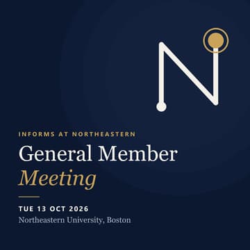 Cover Image for INFORMS General Member Meeting