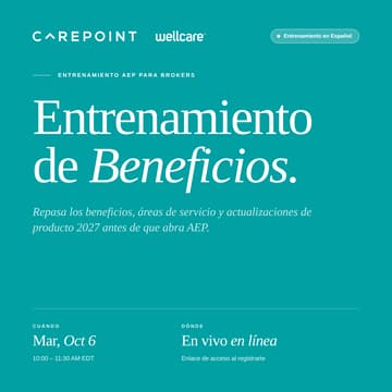 Cover Image for Wellcare · Entrenamiento de Beneficios 2027 (Español)