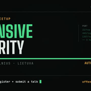 Cover Image for Vilnius OffSec Meetup #001 — Talks Night