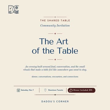 Cover Image for The Shared Table: The Art of the Table