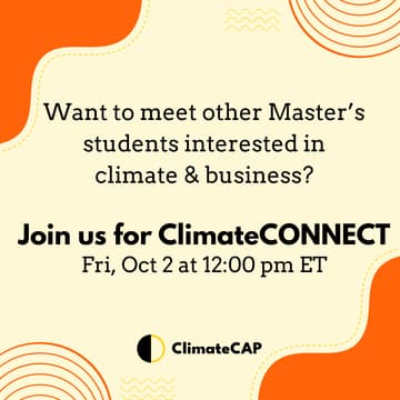 Cover Image for ClimateCONNECT: All Master's Students Session 1