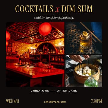 Cover Image for Cocktails X Dim Sum: Hidden Hong Kong Speakeasy in London for 20s