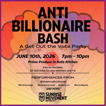 Cover Image for Get Out the Vote Anti-Billionaire Bash