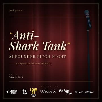 Cover Image for 🎤🎤 AI Pitch Night on Comedy Stage - An “Anti-Shark Tank” 🦈🦈