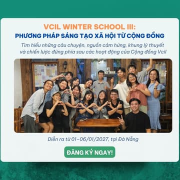 Cover Image for VCIL WINTER SCHOOL III: PHƯƠNG PHÁP SÁNG TẠO XÃ HỘI TỪ CỘNG ĐỒNG