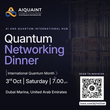Cover Image for Quantum Networking Dinner (International Quantum Month)