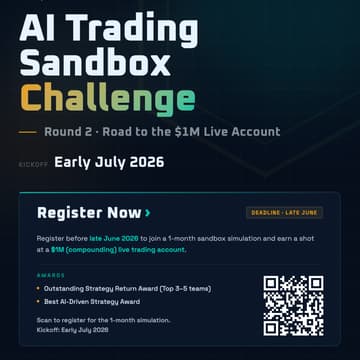 Cover Image for Your Path to a Million-Dollar Live Test: AI Trading Sandbox Challenge Round 2 Is Now Open