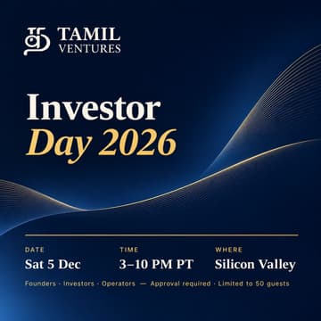 Cover Image for Tamil Ventures Investor Day — Q4 2026