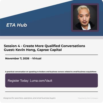 Cover Image for ETA HUB: Session 4 - Create More Qualified Conversations