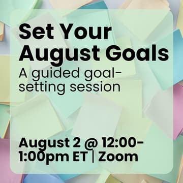 Cover Image for Set Your August Goals