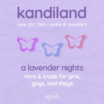 Cover Image for kandiland - a lavender nights rave & trade for girls, gays, and theys