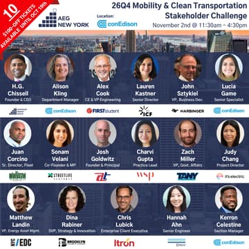 Cover Image for AEG New York 26Q4 Mobility & Clean Transportation Stakeholder Challenge