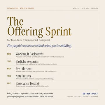 Cover Image for The Offering Sprint for Founders, Freelancers, Designers