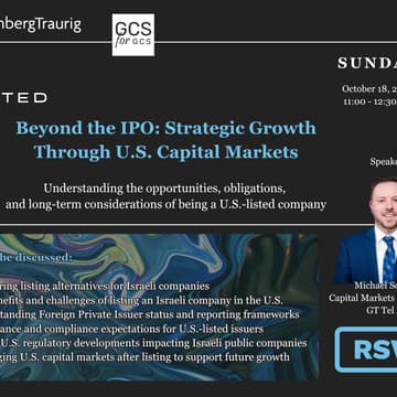 Cover Image for Beyond the IPO: Strategic Growth Through U.S. Capital Markets