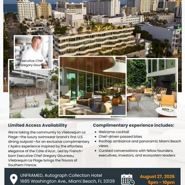 Cover Image for PRIVATE INVITATION | STARTUP GRIND MIAMI 🥂THE SUMMER FINALE: FOUNDERS & FRIENDS