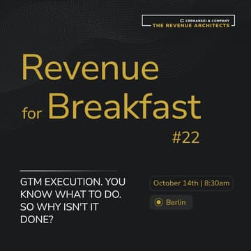 Cover Image for Revenue for Breakfast #22 - GTM Execution. You know What To Do. So Why Isn't It Done?