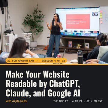 Cover Image for AI for Growth Lab: Make Your Website Readable by ChatGPT, Claude, and Google AI