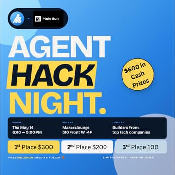Cover Image for AI Hackathon Night with MuleRun 🏆