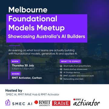 Cover Image for Melbourne Foundational Models Meetup: Showcasing Australia’s AI Builders
